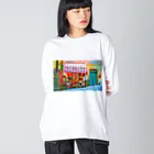 GALLERY misutawoのイタリア チンクエ・テッレの街角 Big Long Sleeve T-Shirt