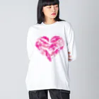 マルワーク S.Z.R.のキスマークのハート Big Long Sleeve T-Shirt