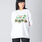 楽猫楽描しげ屋のたけねこの里 ビッグシルエットロングスリーブTシャツ