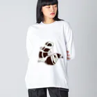 金魚大好き悠tubeのネットショップのニシアフホワイトアウトオレオ Big Long Sleeve T-Shirt