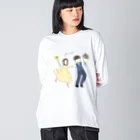 やまみむら ゆめものようたとゆめも ビッグシルエットロングスリーブTシャツ