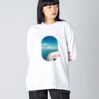 ふしぎ堂　SUZURI支店のパチンコ玉 UFO ビッグシルエットロングスリーブTシャツ