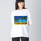 GALLERY misutawoのフィリピン ボラカイ島のビーチ Big Long Sleeve T-Shirt