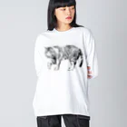 サワネチヒロのショップの虎 Big Long Sleeve T-Shirt