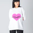 ＰａＮのHeart ECG ビッグシルエットロングスリーブTシャツ