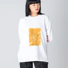 RIOのThree point yellow ビッグシルエットロングスリーブTシャツ