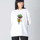 daisukekusakaのへび 中央ポイント Big Long Sleeve T-Shirt