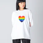 BORDER CAFEのBORDER Heart シリーズ Big Long Sleeve T-Shirt