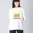 ホームタウンスター　Hometown Star のカメの赤ちゃん（グリーン）　Baby Tortoise (green) ビッグシルエットロングスリーブTシャツ