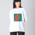 雨宿りの赤髪女の子 Big Long Sleeve T-Shirt