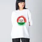 イラスト MONYAAT の食べたいものなぁんだ？ ビッグシルエットロングスリーブTシャツ