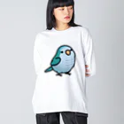 Cody the LovebirdのChubby Bird オキナインコ Big Long Sleeve T-Shirt