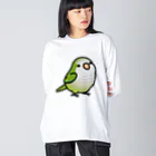 Cody the LovebirdのChubby Bird オキナインコ ビッグシルエットロングスリーブTシャツ