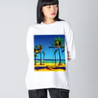 GALLERY misutawoのフィリピン ボラカイ島のビーチ Big Long Sleeve T-Shirt