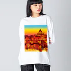 GALLERY misutawoのイタリア ローマの夕暮れ Big Long Sleeve T-Shirt