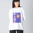 ひよこ工房のシティポップ ビッグシルエットロングスリーブTシャツ