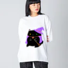 くろねこClochetteの魔女くろねこ Big Long Sleeve T-Shirt