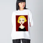 yabai artの女優アート Big Long Sleeve T-Shirt