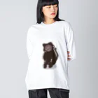 ちょこねこshopのちょこねこビッグシルエットロングスリーブTシャツ Big Long Sleeve T-Shirt