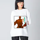 妖怪専門筋肉トレーナ男 公式ショップの妖怪専門筋肉トレーナー男 Big Long Sleeve T-Shirt