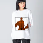 妖怪専門筋肉トレーナ男 公式ショップの妖怪専門筋肉トレーナ男(セリフ空欄) Big Long Sleeve T-Shirt