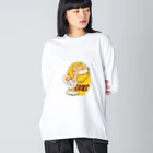 mimicのSHiBA DRILL 柴犬 Big Long Sleeve T-Shirt