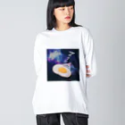 naoyuのスペースオバケ ビッグシルエットロングスリーブTシャツ