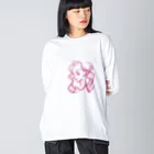 Turtle-tのPink_Girl Big Long Sleeve T-Shirt