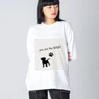 Macaroniのオンリーワン(WAN！)の犬好きアイテム ビッグシルエットロングスリーブTシャツ