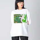 KAMORInoYAMORIのカモリのヤモリ① ビッグシルエットロングスリーブTシャツ