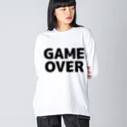 TOKYO LOGOSHOP 東京ロゴショップのGAMEOVER-ゲームオーバー- Big Long Sleeve T-Shirt