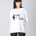 JADE ARTSのLIVE is LIFE ビッグシルエットロングスリーブTシャツ