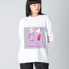 ンマー！のピンクのクリームソーダ Big Long Sleeve T-Shirt