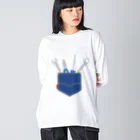 kimchinの ポケットに入った工具 ビッグシルエットロングスリーブTシャツ