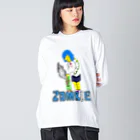 ビビットカラーアイテムズのスケーターくん Big Long Sleeve T-Shirt