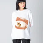 Kotetsu diary(SUZURI店)のアビシニアン×マリトッツォ Big Long Sleeve T-Shirt