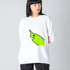 ニコニコウツボのお店のツノが生えたカメさん Big Long Sleeve T-Shirt