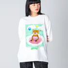 _melon_aki_のおさんぽ　テディベア  Big Long Sleeve T-Shirt