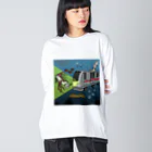 日高げのむの深海鉄道 ビッグシルエットロングスリーブTシャツ