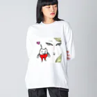 日高げのむの猫と美女 Big Long Sleeve T-Shirt