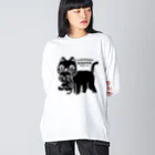 イラスト MONYAAT のやみねこ、ろっぽ Big Long Sleeve T-Shirt