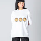 Prism coffee beanの【Lady's sweet coffee】ラテアート エレガンスリーフ ～2杯目～ Big Long Sleeve T-Shirt