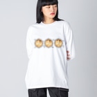 Prism coffee beanの【Lady's sweet coffee】ラテアート エレガンスリーフ  / With accessories ～2杯目～ Big Long Sleeve T-Shirt