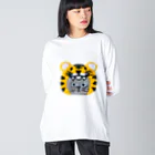 CHOPPIRI.のかぶる猫[虎ver.](ロシアンブルー) Big Long Sleeve T-Shirt