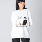 psprout design labのチームモノクロ Big Long Sleeve T-Shirt