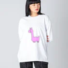 十織のお店の謎のピンク生き物 Big Long Sleeve T-Shirt