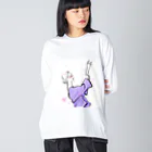 Jojo Yan | A Fashion Illustratorのバレリーナ Big Long Sleeve T-Shirt