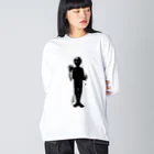 Cɐkeccooのホラーズシルエット(ミイラ男) Big Long Sleeve T-Shirt