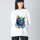 えだのにわの蛙と猫 Big Long Sleeve T-Shirt