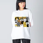 SHOP ベアたんの猫いっぱい Big Long Sleeve T-Shirt